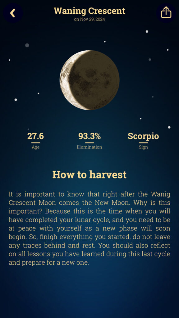 Track the moon phases with our app.